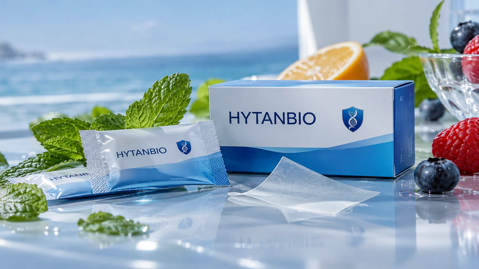 oral film flavor development with fruit and mint: packaging view
