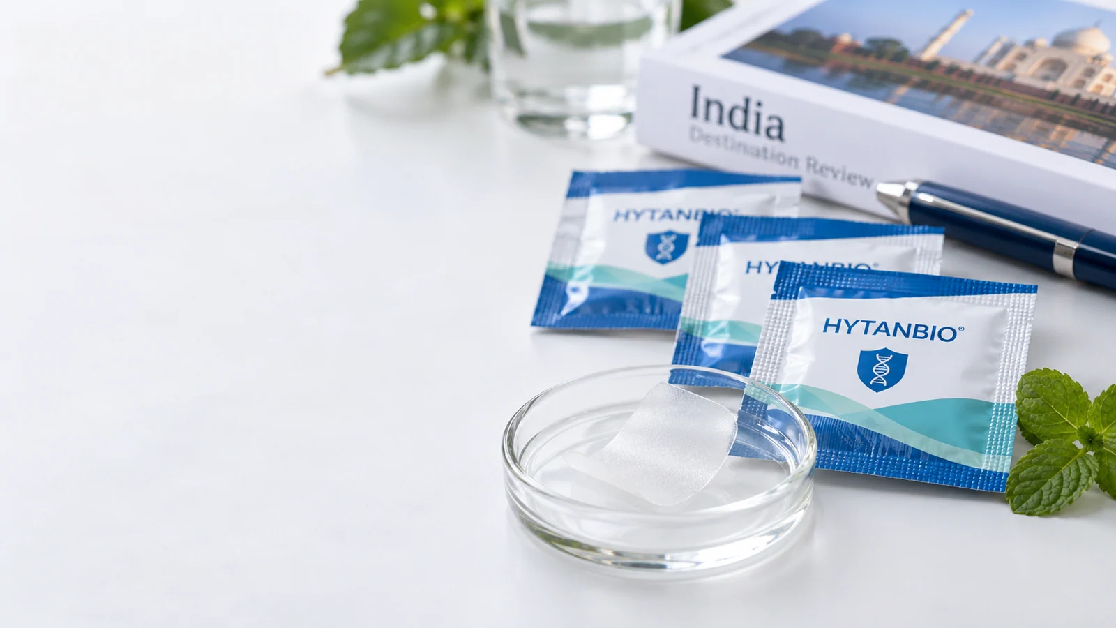 oral film packaging and India destination document review: studio view