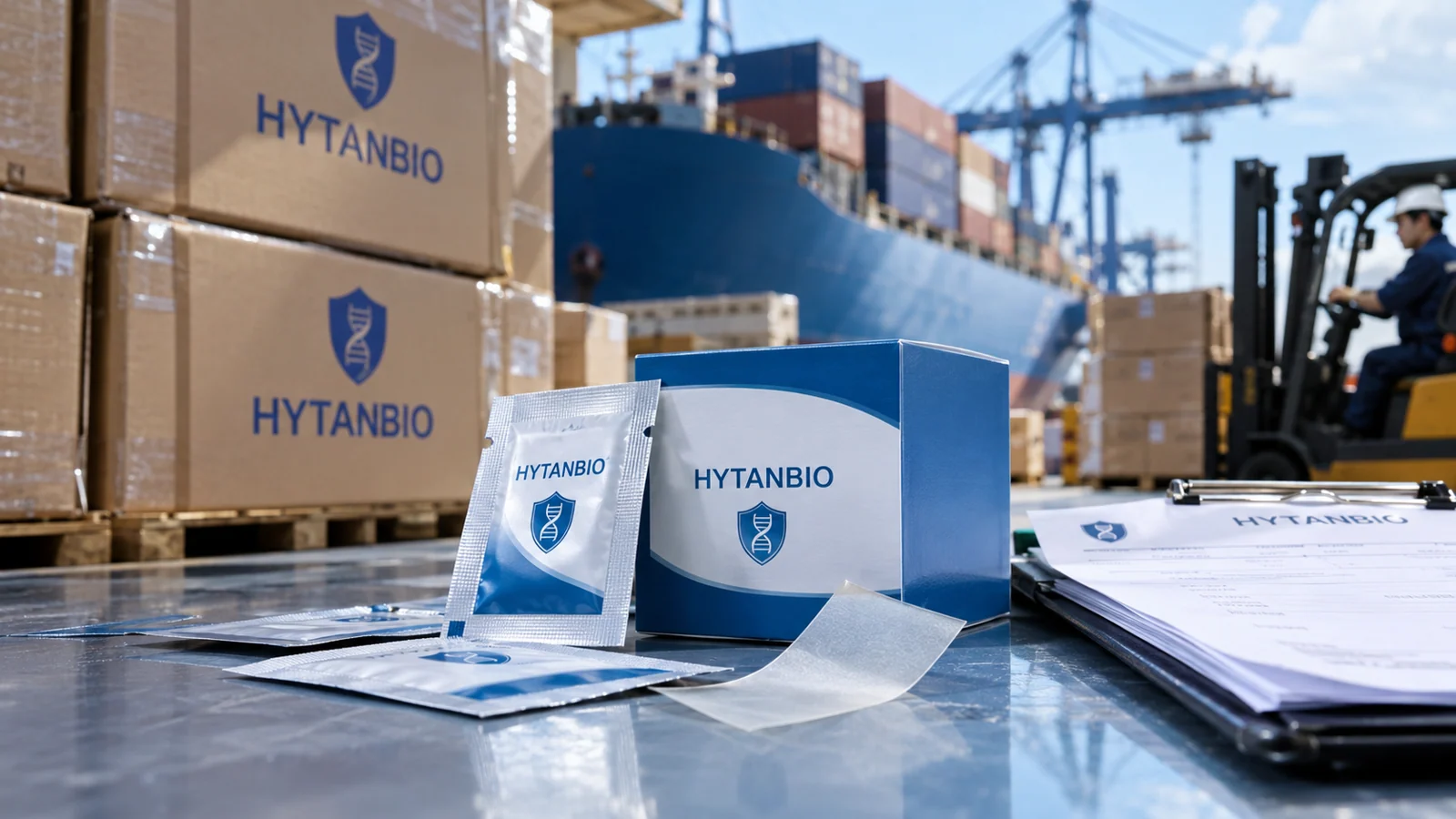 oral film global B2B shipping documents and closed cartons: packaging view