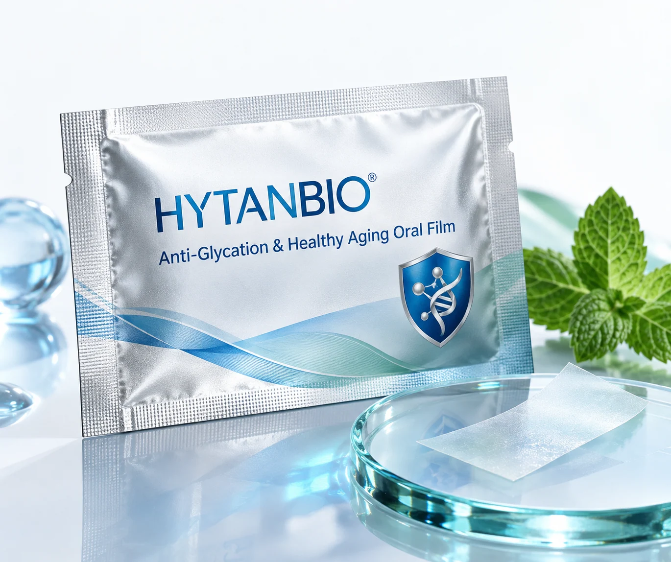 HYTANBIO Anti-Glycation & Healthy Aging Oral Film individually wrapped oral film