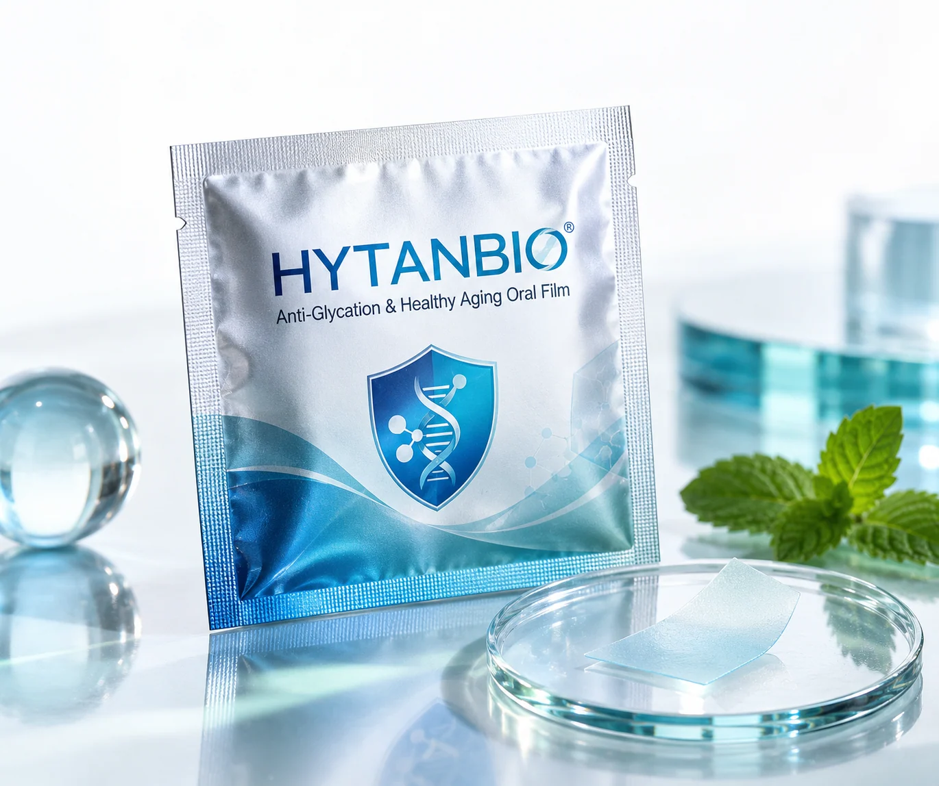 HYTANBIO Anti-Glycation & Healthy Aging Oral Film individually wrapped oral film