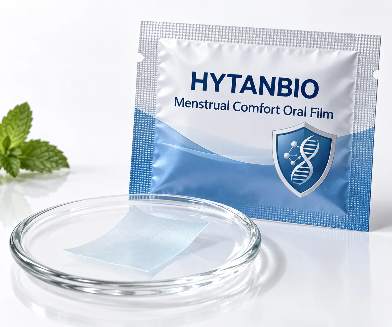 HYTANBIO Menstrual Comfort Oral Film foil sachet and ultra-thin film
