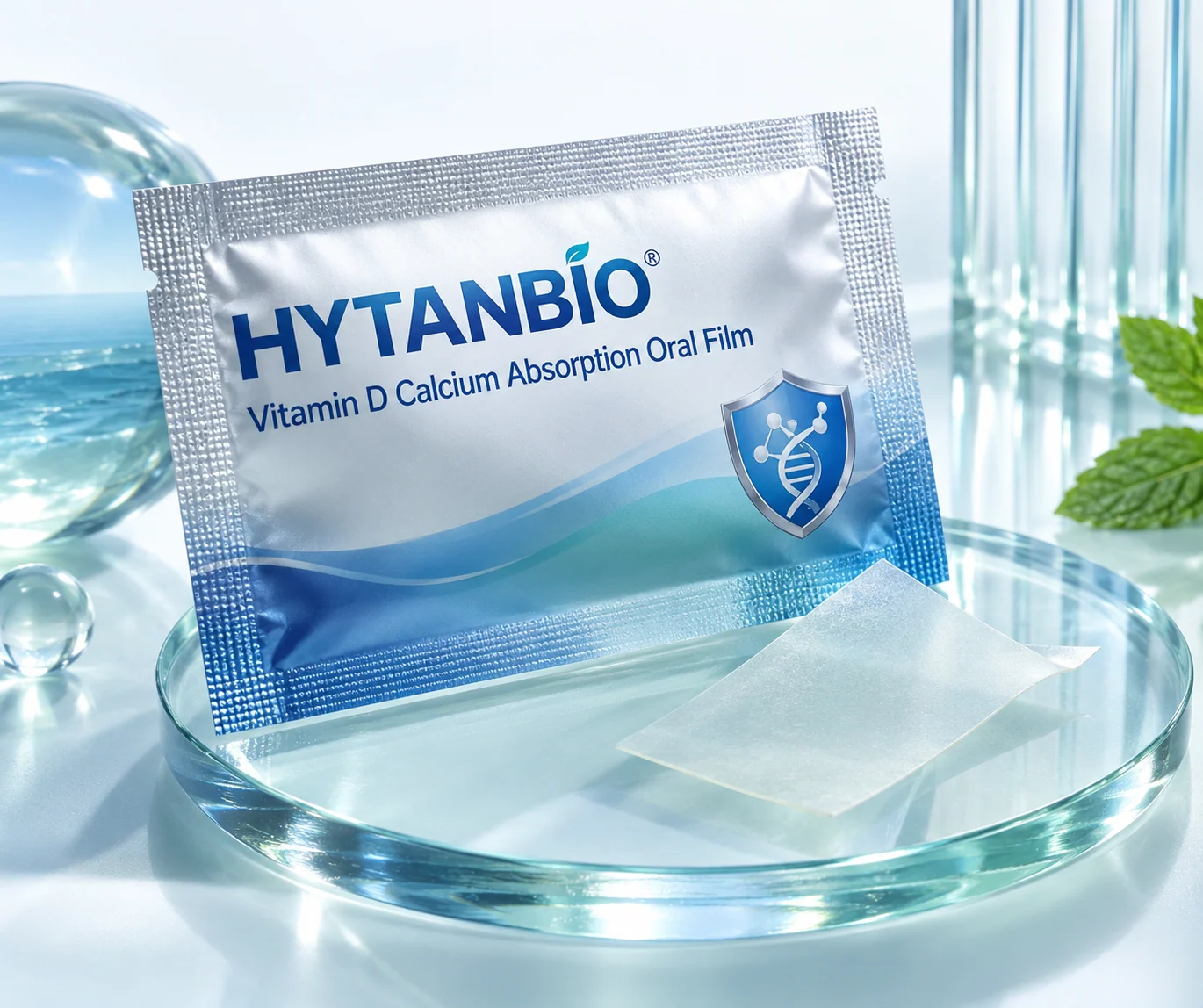 HYTANBIO Vitamin D Calcium Absorption Oral Film individually wrapped oral film