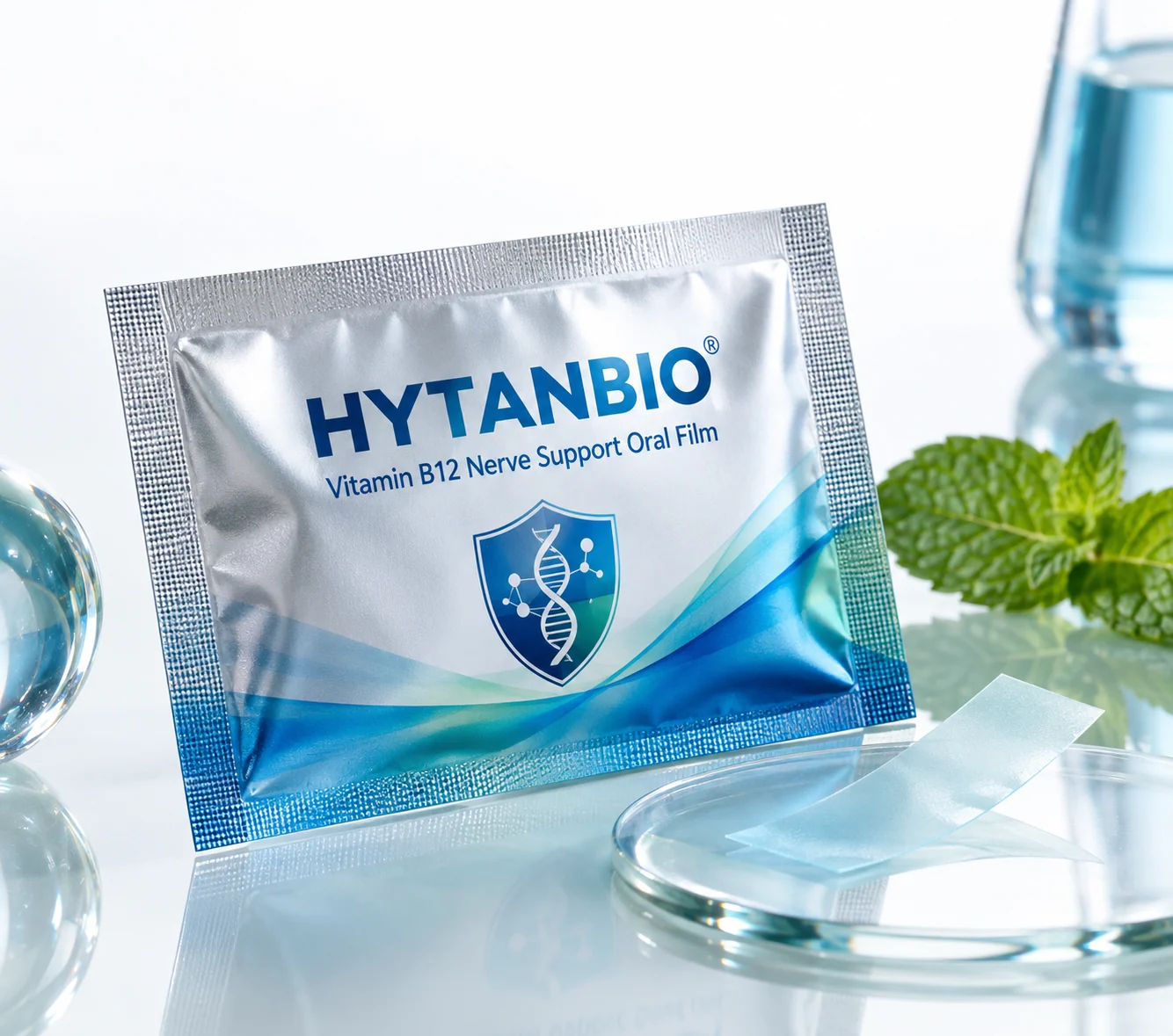 HYTANBIO Vitamin B12 Nerve Support Oral Film individually wrapped oral film