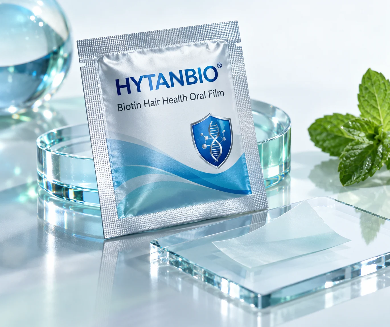 HYTANBIO Biotin Hair Health Oral Film individually wrapped oral film