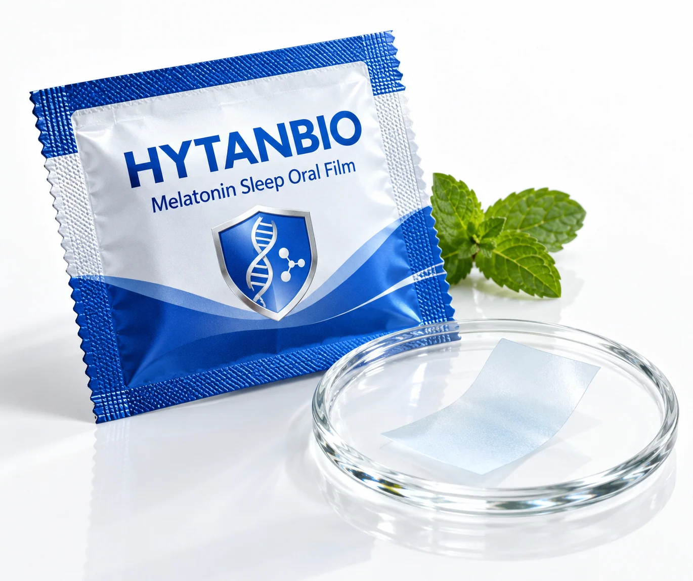 HYTANBIO Melatonin Sleep Oral Film foil sachet and ultra-thin film