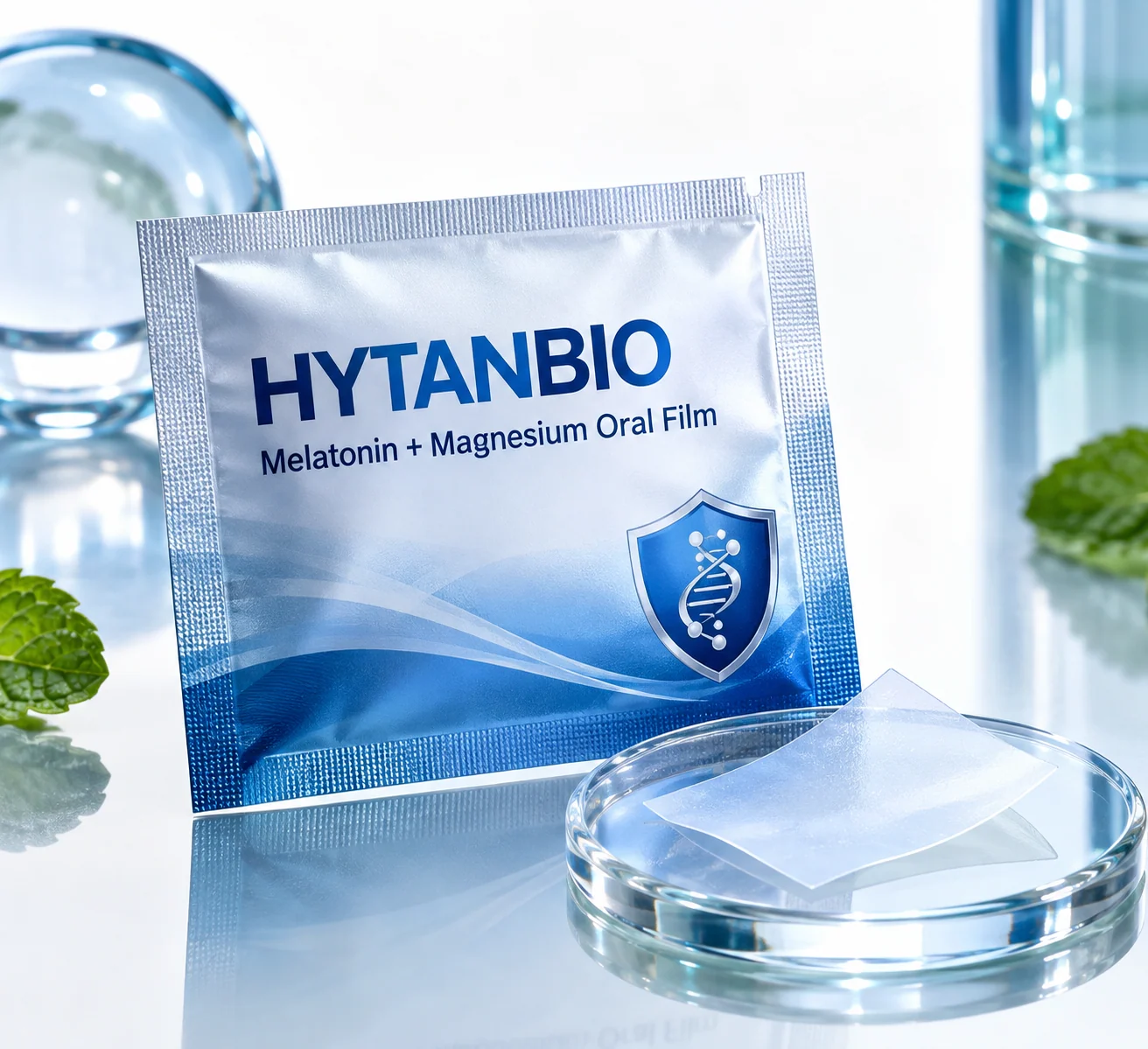 HYTANBIO Melatonin + Magnesium Oral Film individually wrapped oral film