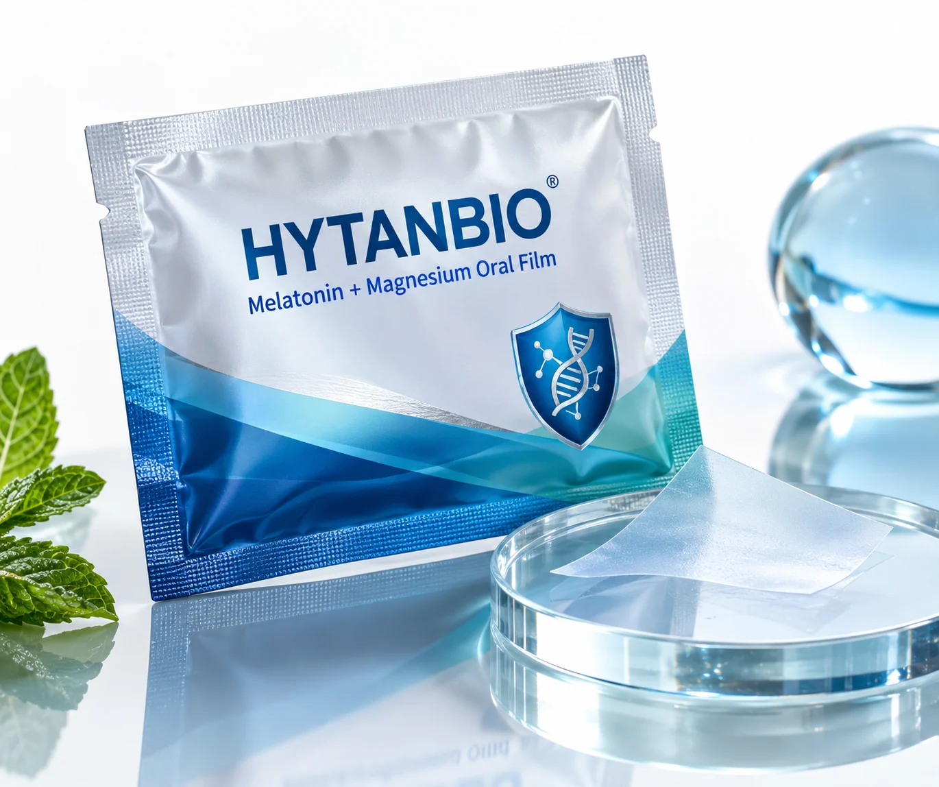 HYTANBIO Melatonin + Magnesium Oral Film individually wrapped oral film