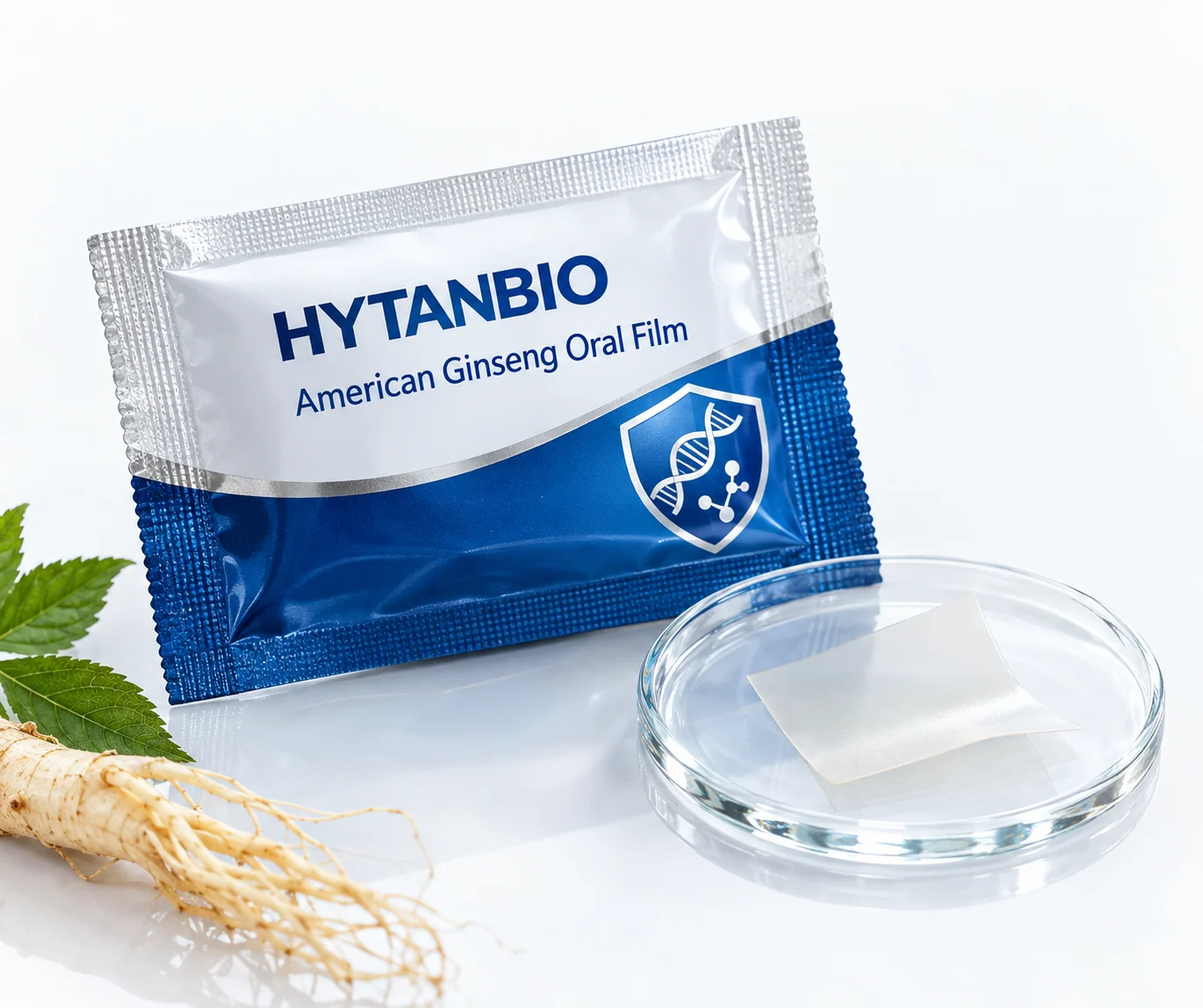 HYTANBIO American Ginseng Oral Film foil sachet and ultra-thin film