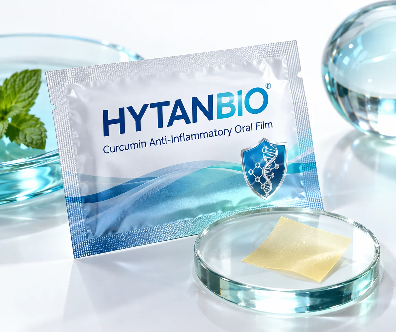 HYTANBIO Curcumin Anti-Inflammatory Oral Film individually wrapped oral film