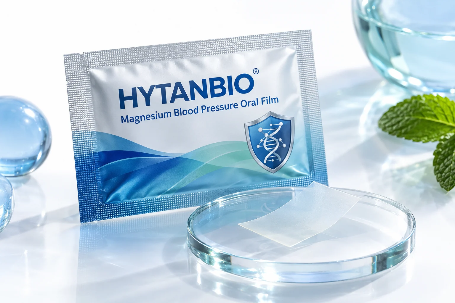 HYTANBIO Magnesium Blood Pressure Oral Film individually wrapped oral film