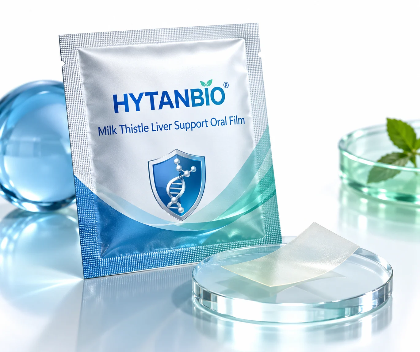 HYTANBIO Milk Thistle Liver Support Oral Film individually wrapped oral film