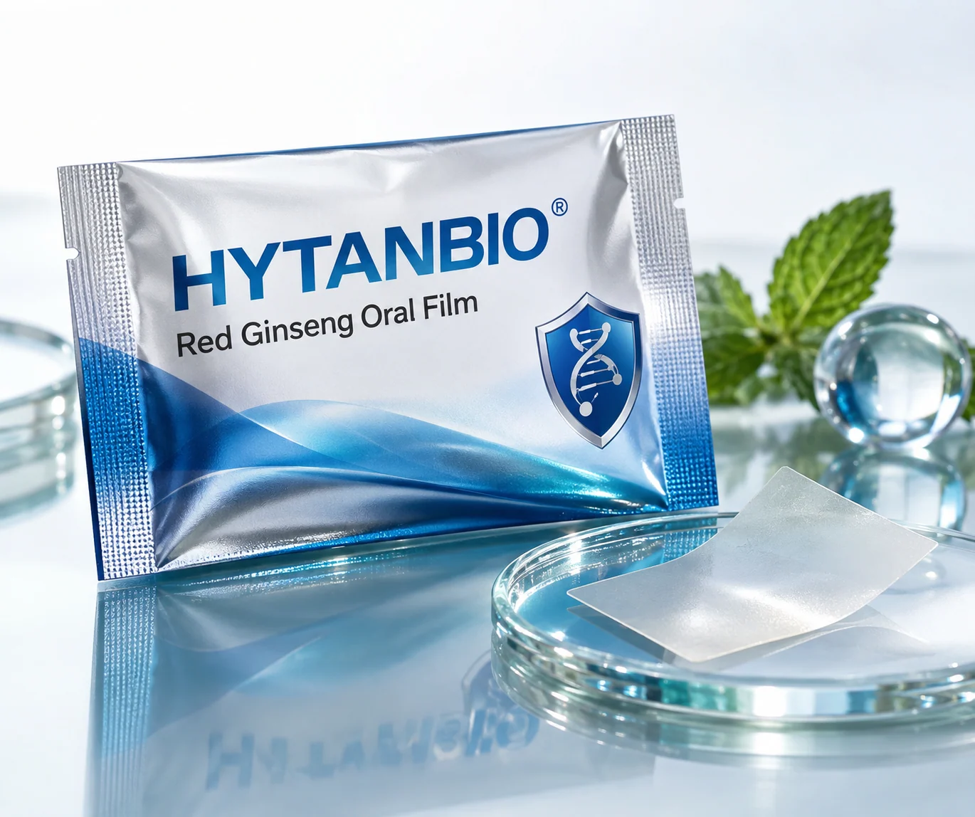 HYTANBIO Red Ginseng Oral Film individually wrapped oral film