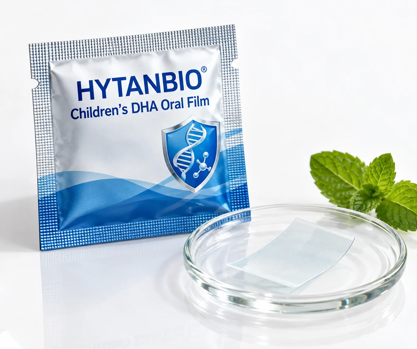 HYTANBIO Children's DHA Oral Film foil sachet and ultra-thin film