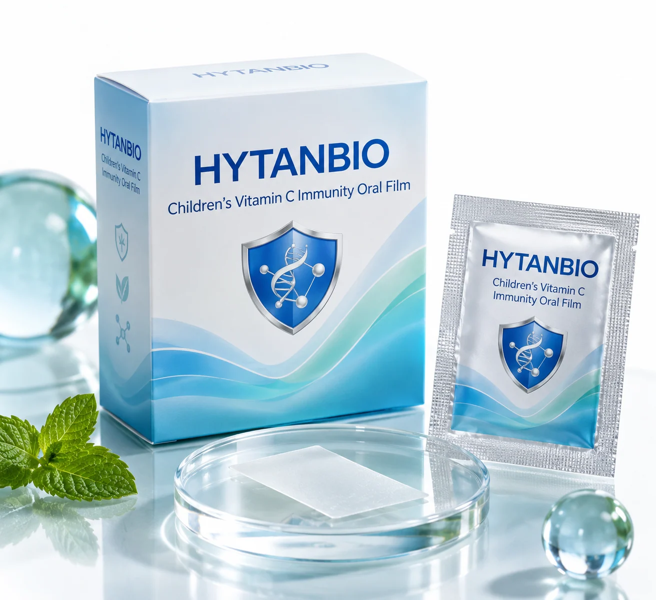 HYTANBIO Children's Vitamin C Immunity Oral Film individually wrapped oral film