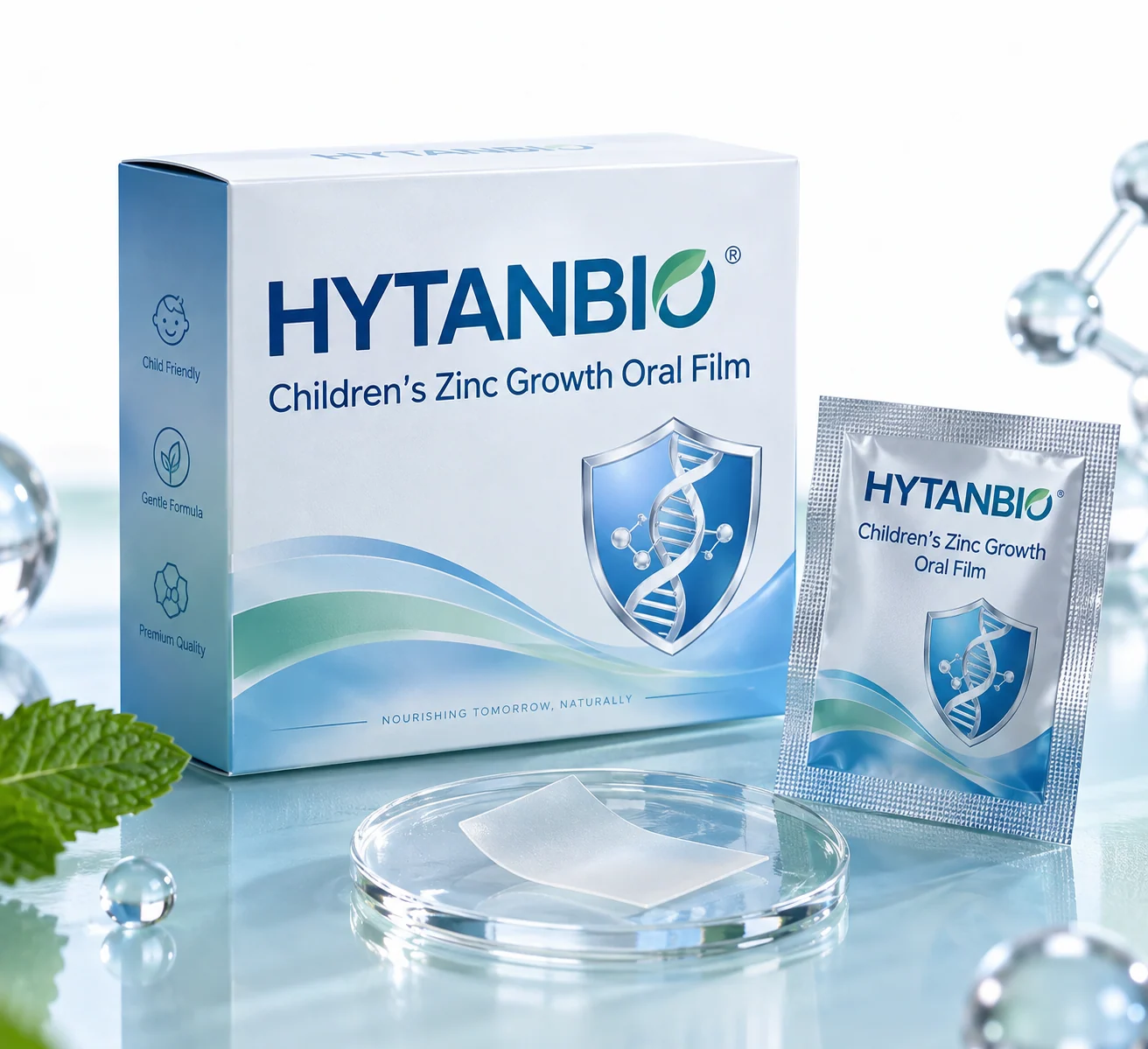 HYTANBIO Children's Zinc Growth Oral Film individually wrapped oral film
