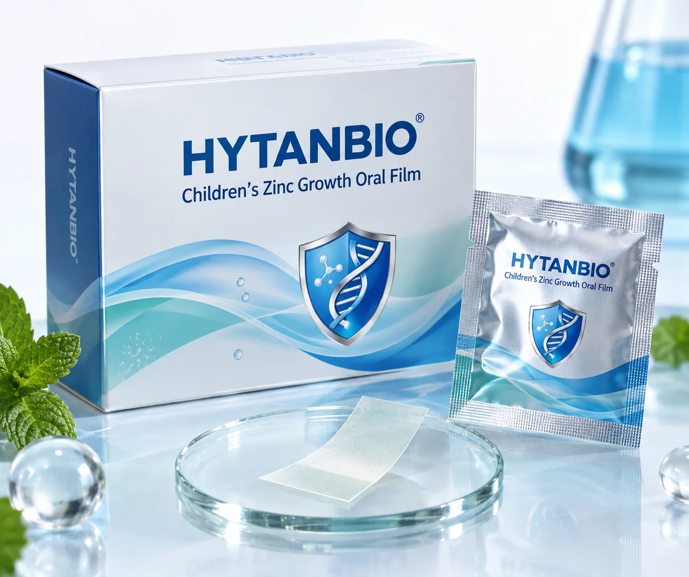 HYTANBIO Children's Zinc Growth Oral Film individually wrapped oral film