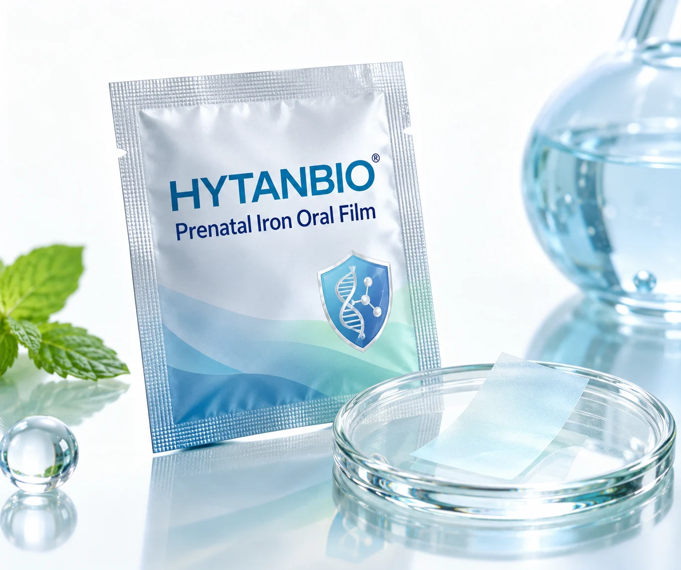 HYTANBIO Prenatal Iron Oral Film individually wrapped oral film