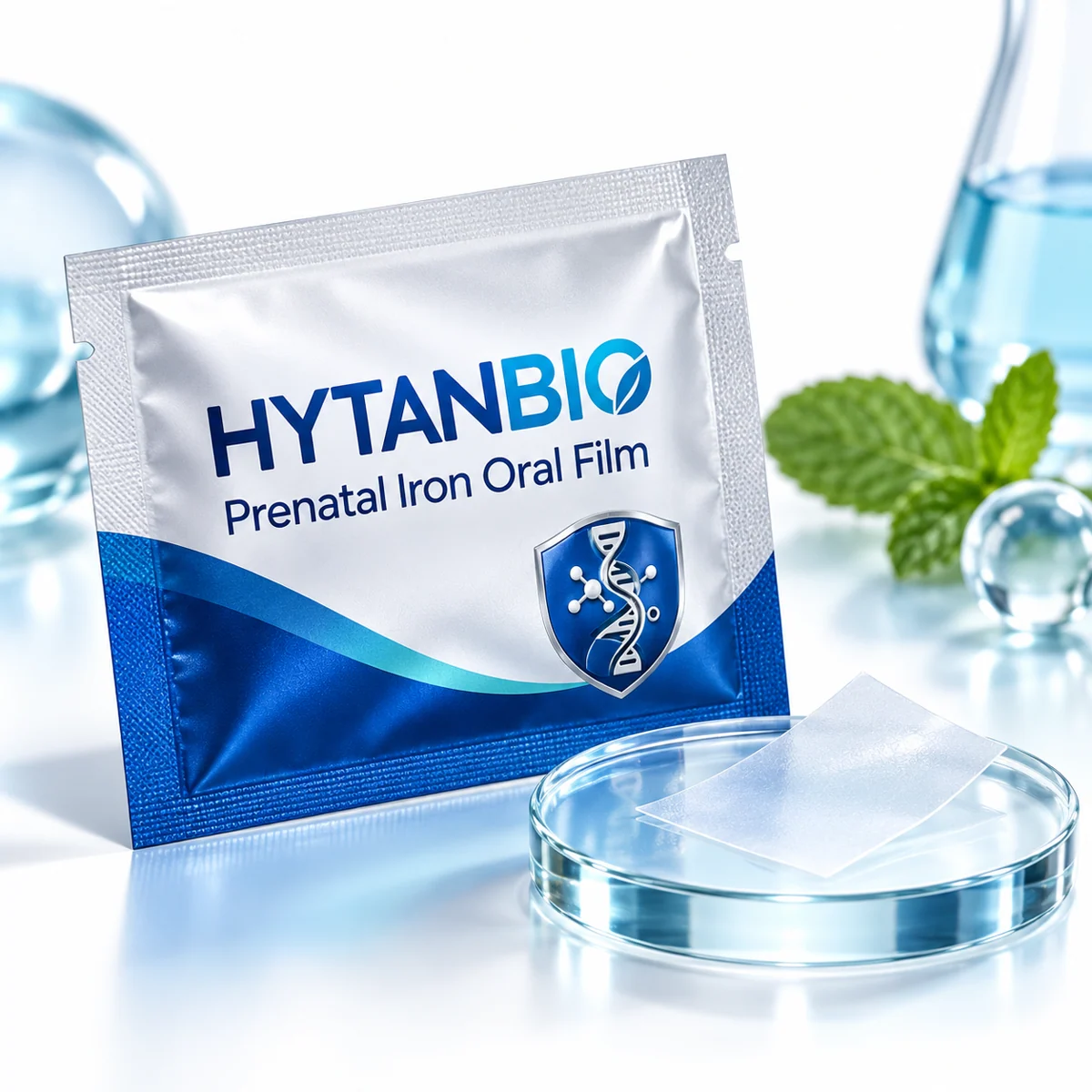 HYTANBIO Prenatal Iron Oral Film individually wrapped oral film