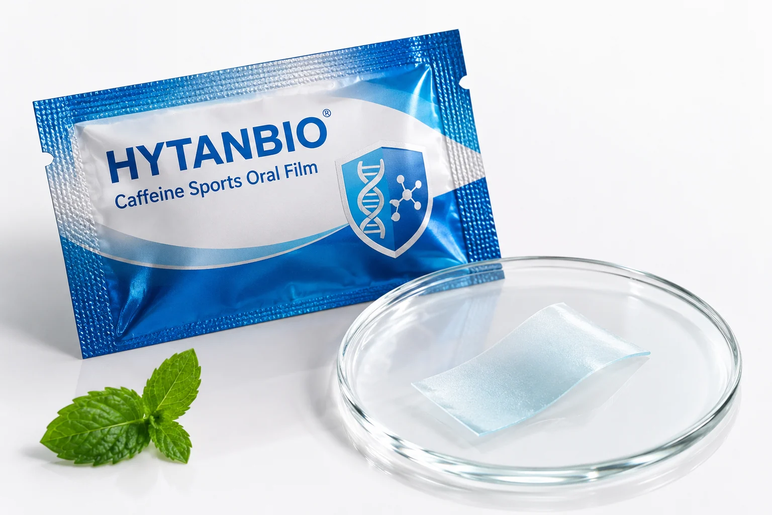 HYTANBIO Caffeine Sports Oral Film foil sachet and ultra-thin film