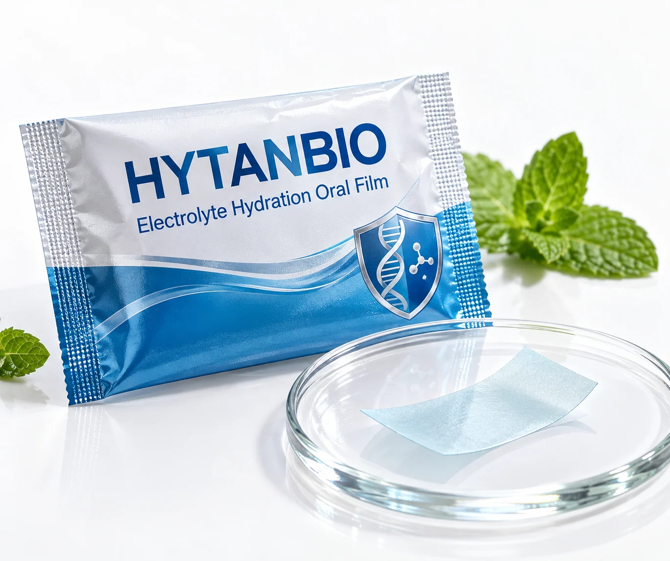 HYTANBIO Electrolyte Hydration Oral Film foil sachet and ultra-thin film
