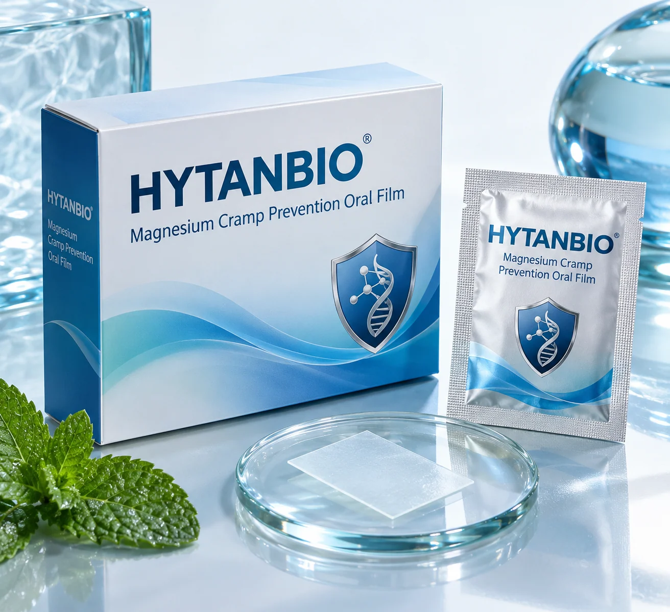 HYTANBIO Magnesium Cramp Prevention Oral Film individually wrapped oral film