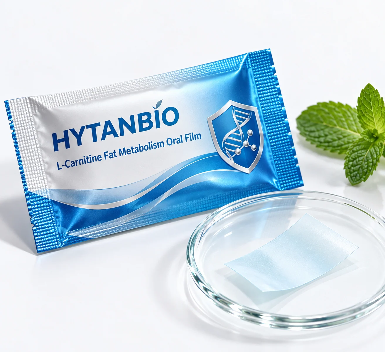 HYTANBIO L-Carnitine Fat Metabolism Oral Film foil sachet and ultra-thin film