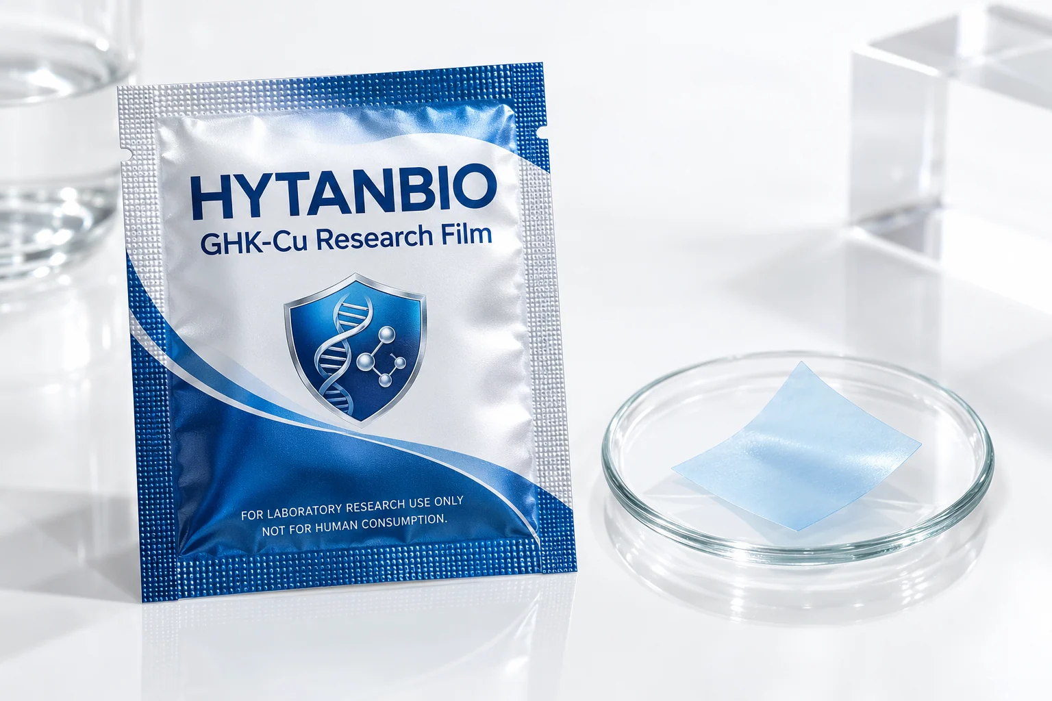 HYTANBIO GHK-Cu Research Film foil sachet and ultra-thin film