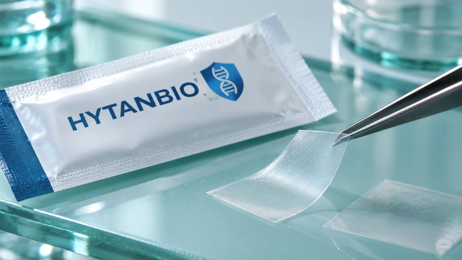 sports nutrition oral film packaging and technical samples: macro view